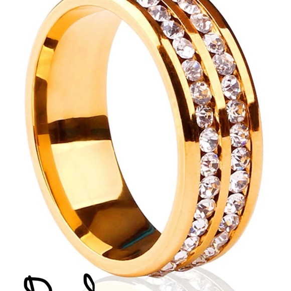 GOLD DIAMOND BRIDAL WEDDING BAND - Picture 3 of 4